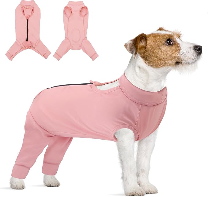 KOESON Dog Recovery Suit Hind Leg, Recovery Sleeve for Female Male Dogs, Doggie Leg Sleeve to Stop Licking, Pet Rear Leg Wound Cover, Dog Spay Onesie for Wound Heal Care