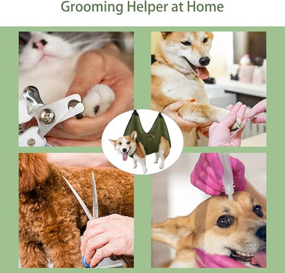 Mklhgty Dog Grooming Hammock for Trimming Nails and Ear/Eye Care, Sling for Grooming with Nail Clipperse
