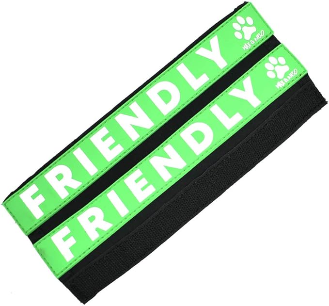 Max and Neo Leash Sleeves Friendly - We Donate 1 for 1 to Dog Rescues for Every Product Sold (2 Sleeves, Friendly)