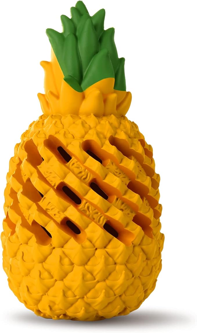 M.C.works Dog Toy for Aggressive Chewers Large Breeds, Indestructible Pineapple Dog Toys, Tough Treat Dispensing Toys for Small Medium Large Dogs (Large)