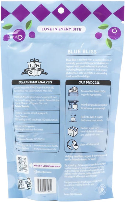 Lord Jameson Blue Bliss and Berry Best Bundle – Organic Soft & Chewy Dog Treats, Allergy Safe Dog Treats for Training & Snacking, Gluten Free & Plant-Based, Made in USA