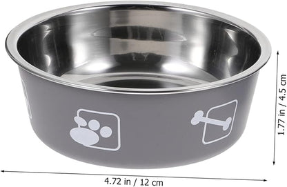 TOYANDONA 2pcs Dog Feeder Water Bowl Portable Stainless Steel Pet Bowl for Easy Cleaning