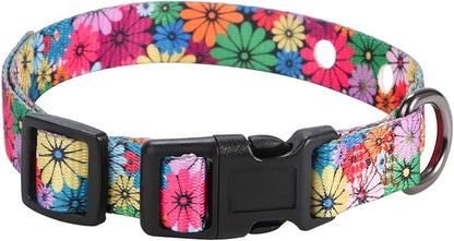 Rhea Rose 1 Inch Replacement Collar Strap Shock Collar with 2 Holes, Compatible with Nearly All Brands and Models of Underground Electric Dog Fences and Training Collars, Floral Pattern