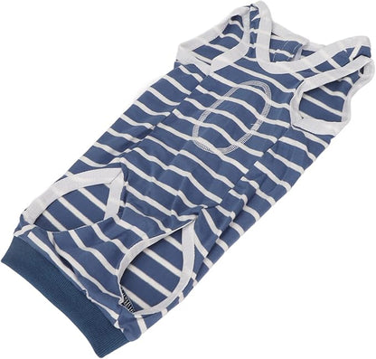 Dog Recovery Suit Stretchy Breathable Adjustable Collar Pet Post Surgery Shirt Abdominal Wound Protection (2XL)