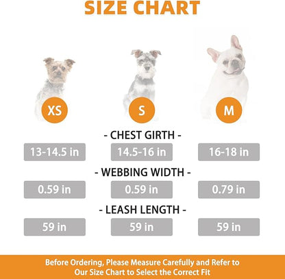 KOOLTAIL Small Dog Harness and Leash Set, Cute Pink Girl Puppy Harness, Step in No Pull Soft Mesh Pet Vest Harness Collar for Small Size Dogs Cats, Plaid Dog Halters for Outdoor Walking, Pink XS