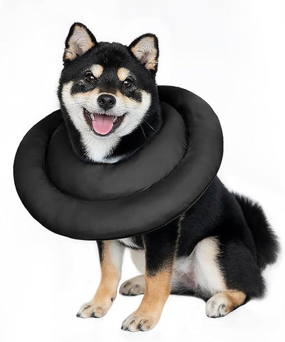 Comfortable Adjustable Soft Cone Alternative - Medium Dog & Cat Recovery Collar, Elizabethan Donut Collar, Different Sizes for Small, Medium & Large Pets