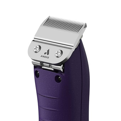 Andis 24820 EasyClip Professional-Animal 7-Piece Detachable Ceramic Blade Clipper Kit, Frustration Free Packaging, Purple