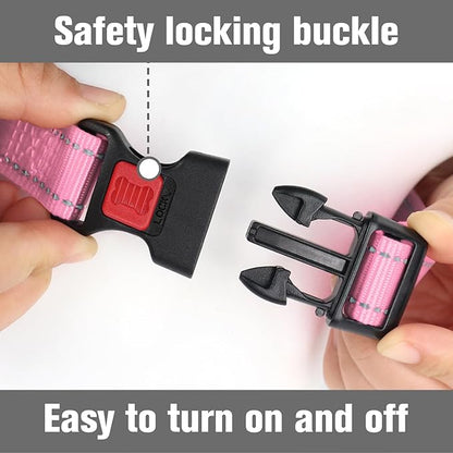 Joytale Martingale Collar for Dogs, Reflective Heavy Duty for Safety, Quick Release Buckle, Adjustable Nylon Collars for Puppy and XSmall Dogs Walking Training, Pink, XS