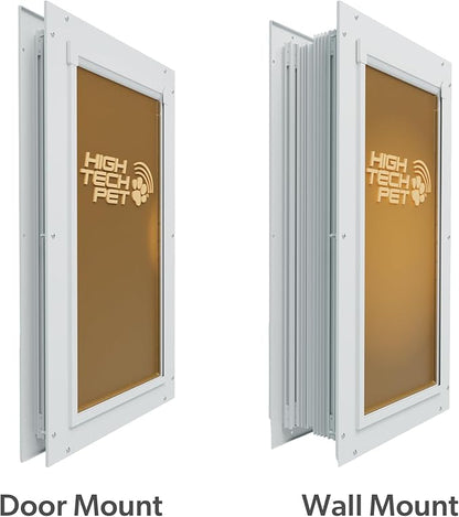 DuraFlex Heavy-Duty Aluminum Frame Pet Door for Large-Sized Dogs (10.5” X 21.25” Pet Opening) by High Tech Pet - Easy Installation Dog Door, Wall Mount, Air Tight, Security Panel - AF-3-LW