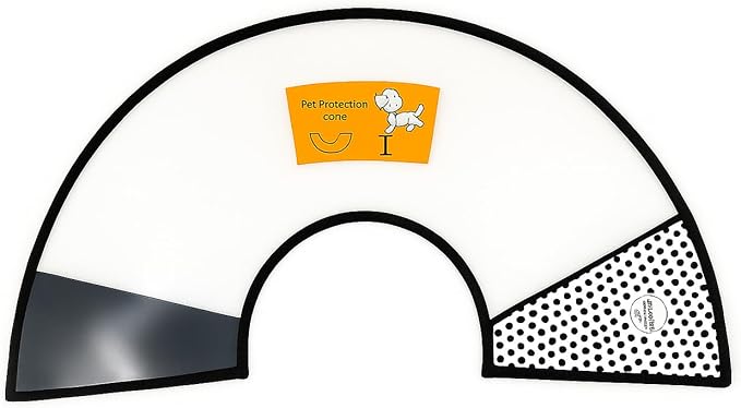 Dog Cone Collar Adjustable After Surgery–Soft, Comfortable Recovery E-Collar with Hook & Loop Closure, Protective Elizabethan Collar for Small, Medium & Large Dogs(Clear, XS (Neck 8.5"-10"))
