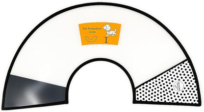 Dog Cone Collar Adjustable After Surgery–Soft, Comfortable Recovery E-Collar with Hook & Loop Closure, Protective Elizabethan Collar for Small, Medium & Large Dogs(Clear, S, Neck 9.5"-11.5")