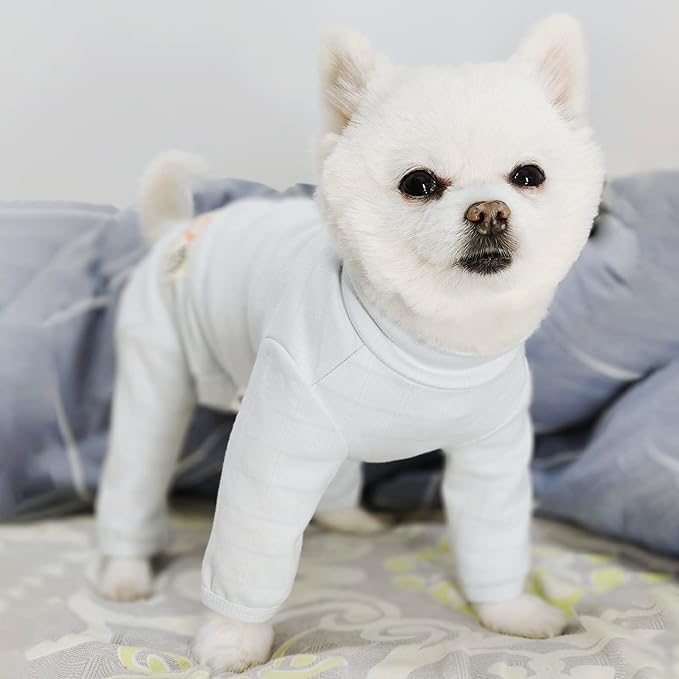 RSS08-Fblue-M Recovery Suit for Surgery - Dog Abdominal Wounds Bandages, Wound Protective Vest Prevent Licking, OneSize Female Dog Vest