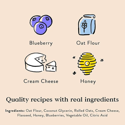 Bocce's Bakery 'Berries & Cream Treats for Dogs, Wheat-Free Everyday Dog Treats, Made with Real Ingredients, Baked in The USA, Natural Soft & Chewy Cookies, Cream Cheese & Blueberry, 6 oz