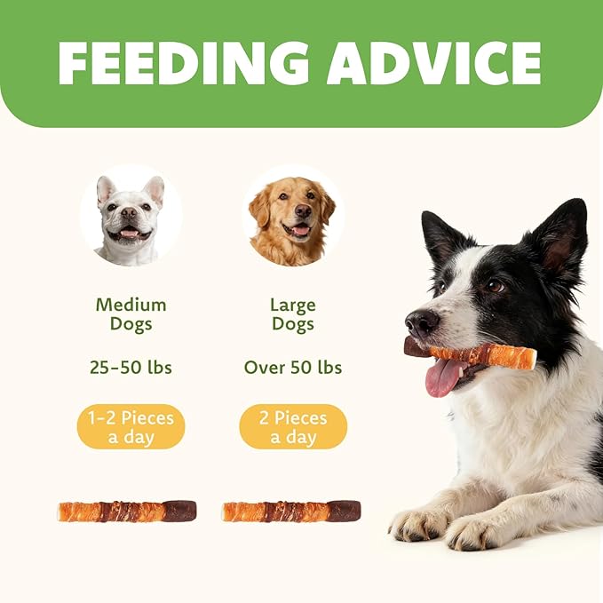 MON2SUN Dog Treats, Triple Flavor 6 Inch Chicken Liver Duck and Chicken Wrapped Rawhide Sticks, Teeth Cleaning Snacks for Medium Dogs, 17.6 oz (10 Count-Pack of 1)