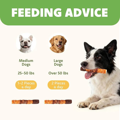 MON2SUN Dog Treats, Triple Flavor 6 Inch Chicken Liver Duck and Chicken Wrapped Rawhide Sticks, Teeth Cleaning Snacks for Medium Dogs, 17.6 oz (10 Count-Pack of 1)