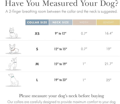 NINA WOOF Cupertino Dog Collars, Harnesses & Leashes Made from Vegan Leather with Dog Tracker Device Holder Adjustable Dog Collar - Color Blue, Medium