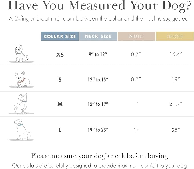 NINA WOOF Cupertino Dog Collars, Harnesses & Leashes Made from Vegan Leather with Dog Tracker Device Holder Adjustable Dog Collar - Color Blue, Large