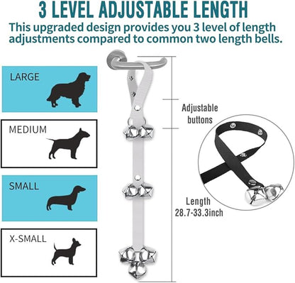 BLUETREE Dog Doorbells Premium Quality Training Potty Great Dog Bells Adjustable Door Bell Dog Bells for Potty Training Your Puppy The Easy Way - 7 Extra Large Loud 1.4 DoorBells