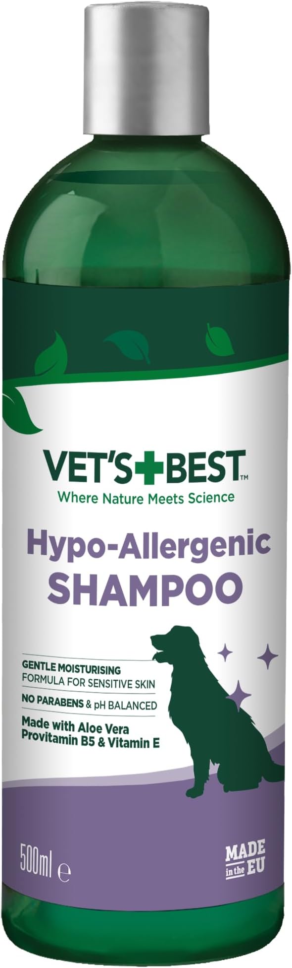 Vet's Best Hypo-Allergenic Shampoo for Dogs | Dog Shampoo for Sensitive Skin | Relieves Discomfort from Dry, Itchy Skin | Cleans, Moisturizes, and Conditions Skin and Coat , 16 oz
