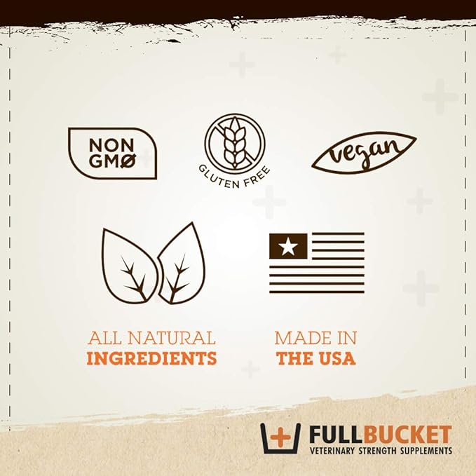 FullBucket Daily Dog Probiotic 30 Servings - Support Natural Digestion, Treat & Prevent Diarrhea - Probiotics, Prebiotics & Digestive Enzymes All in One Tasty Probiotic Powder for Dogs