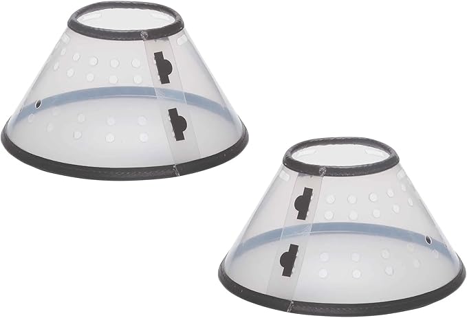 Elizabethan Dog and Cat Collars Recovery Vet Chewing Healthy Behavior Cone of Shame (Clear, Large - Fits 11.5" to 18.5" Necks)