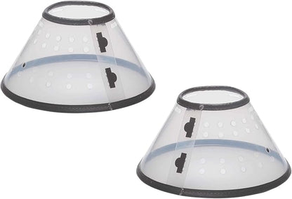 Elizabethan Dog and Cat Collars Recovery Vet Chewing Healthy Behavior Cone of Shame (Clear, Small - Fits 6.5" to 12" Necks)