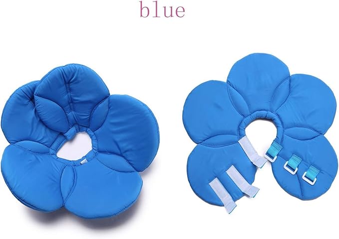 Dogs Cats Medical Grooming Pet E-Collar Recovery Remedy Protective Dog Lick Caught Soft Sponge Adjustable Postoperative Kit for Small and Medium Dog (Blue, M (neck's Girth 10.6" to 11.4"))