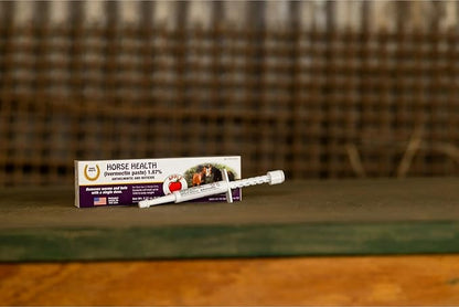 Horse Ivermectin Paste 1.87% – Apple Flavored Oral Equine Dewormer Syringe – 6.08g Tube Treats Horses Up to 1250 lbs (3-Pack)
