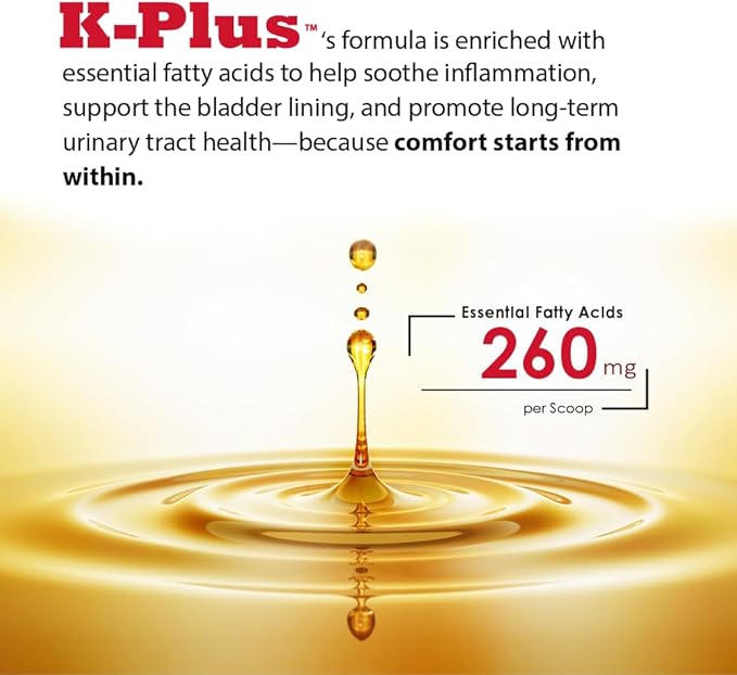 K-Plus Potassium Citrate + Cranberry Granules for Dogs & Cats – Vet-Approved UTI & Bladder Health Support – Helps Maintain Urinary Balance & Kidney Function – Easy-to-Use Granules – 60 Doses