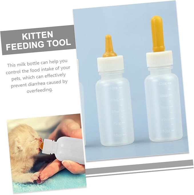 COLLBATH 3pcs Pet Bottle Kit Cat Accessories for Indoor Cats Puppy Milk Replacer Bottle