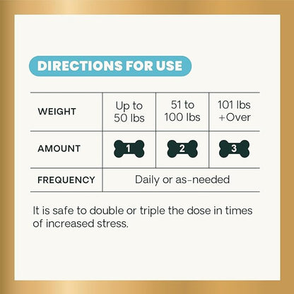 VetriScience Clinically Tested Composure Calm & Confident Chews - Supplement for Dogs with Anxiety, Stress & Fear with L-Theanine for Thunderstorms, Fireworks or Travel, Bacon, 60 Count