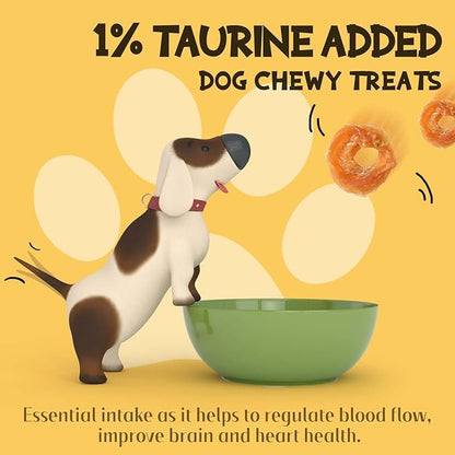 ASMPET Chicken Jerky Dog Treats, Chicken Rings, Training Treats for Dogs, Natural Dog Jerky Treats