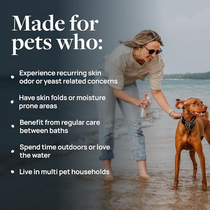 Veterinary Formula Clinical Care Antiseptic & Antifungal Medicated Shampoo and Spray for Dogs and Cats - Helps Alleviate Scaly, Greasy, or Red Skin - Paraben, Dye, and Soap Free, 2 Pack Bundle