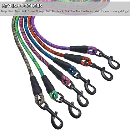 BTINESFUL 3FT Dog Tie Down, Nylon Rope Short Dog Tether Indoor Training Safety Vehicle Tether for Large Medium Strong Puppy Blue Black