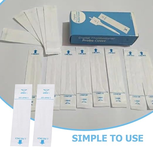 100pcs Digital Probe Tip Covers Disposable Rectal and Oral Sleeves Sanitary Protective Covers and Pet Use