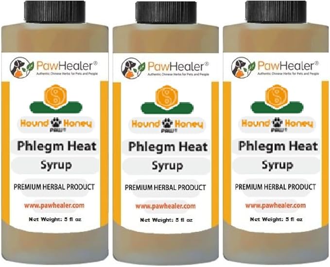 Dog Cough Remedy - Hound Honey: Phlegm Heat - 3PAK - Loud - Honking Cough 5 fl oz/ea Bottle = 15 fl oz Total…