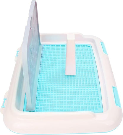 HUIOP Dog Toilet, Prevent Torn Nappy Pads, Ideal for Small Dogs, Simulated Wall Design, Suitable for Male, Keep Feet Dry, 1L Urine Absorption Busy Owners Pet Toilet (Blue)