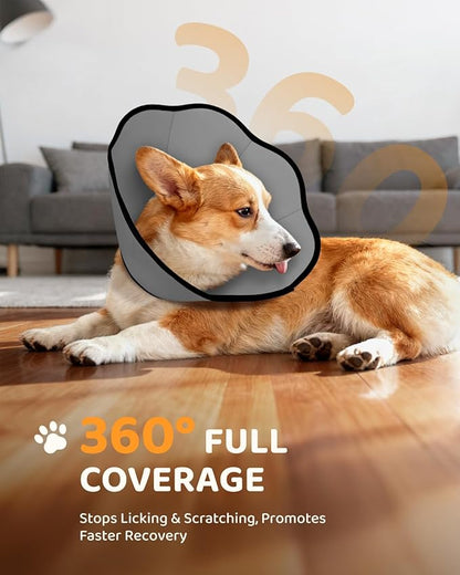 MIDOG Dog Cone Collar After Surgery, Soft Dog Cone Alternative to Stop Licking,Adjustable Elizabethan Recovery Cones
