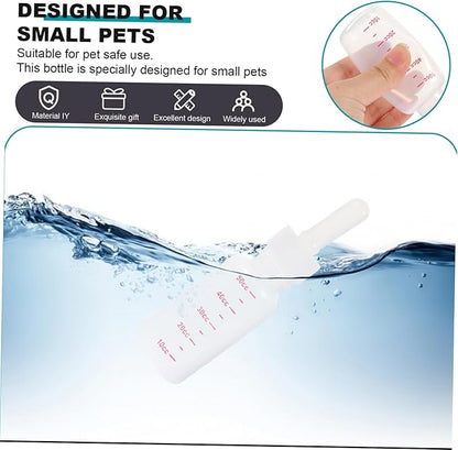 Dog Bottle Set Pack Small Plastic Milk Bottles for Puppy Portable Nurser Scale Leakproof Design