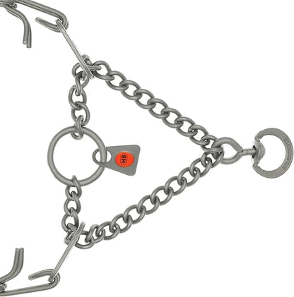 Herm Sprenger Matte Stainless Steel Scratch Resistant Dog Collar with Swivel D-Ring Training Collar for Small Dogs Made in Germany (16in x 2.25mm (Neck Size up to 13 in) | Matte)