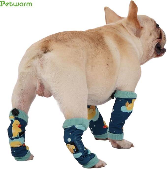 PetWarm Dog Recovery Sleeve 4pcs Set, Dog Leg Sleeve, Ideal for Comfort and Support During Pet Recovery, Suitable for Active or Support Recoverying Pet Use, Green, L