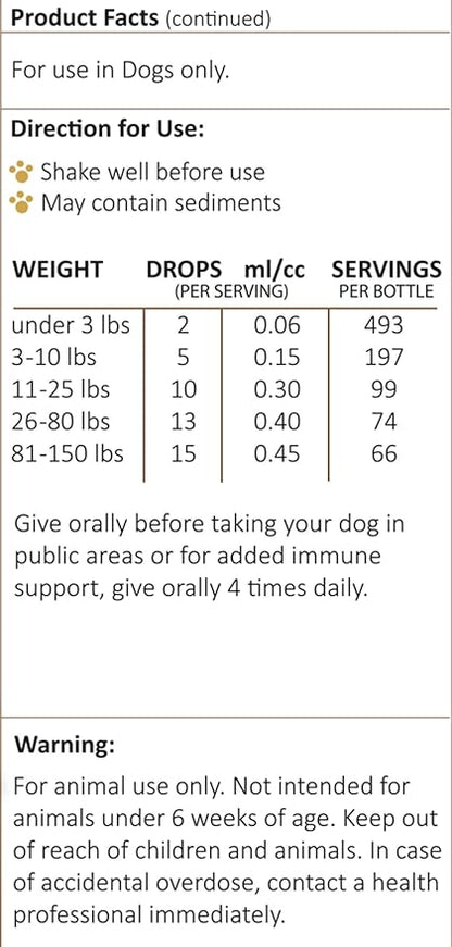Amber NaturalZ Tossa K Kennel Bark Herbal Supplements for Dogs and Puppies | Canine Herbal Blend for Respiratory Health | 1 Fluid Ounce Glass Bottle | Globally Sourced Ingredients | Made in The USA