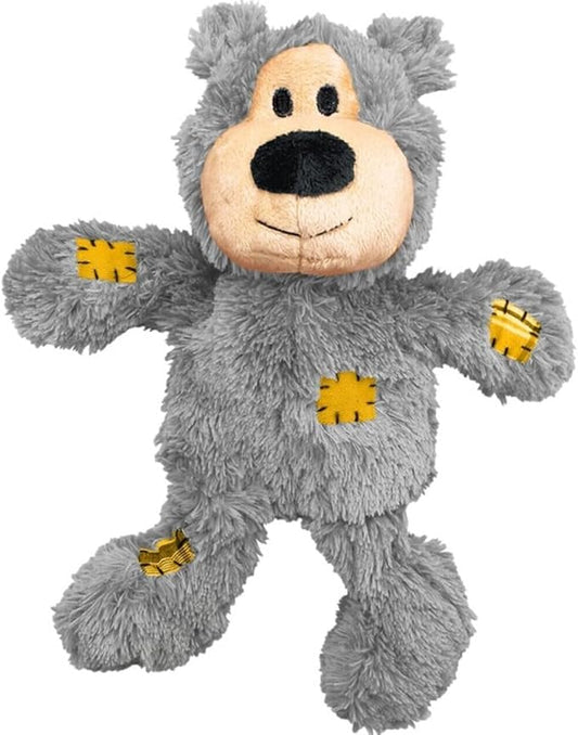 KONG Wild Knots Bears - Durable Dog Toys with Internal Knotted Ropes and Minimal Stuffing for Less Mess (Assorted Colors) (Medium/Large (2 Pack))
