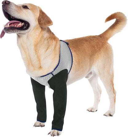 Coodeo Dog Recovery Sleeves, Cone Collar Alternative, Abrasion Resistant Dog Recovery Suit, Washable 2.5mm Thick and Waterproof, Pet Wounds Prevent Licking, Biting (Grey, XL)