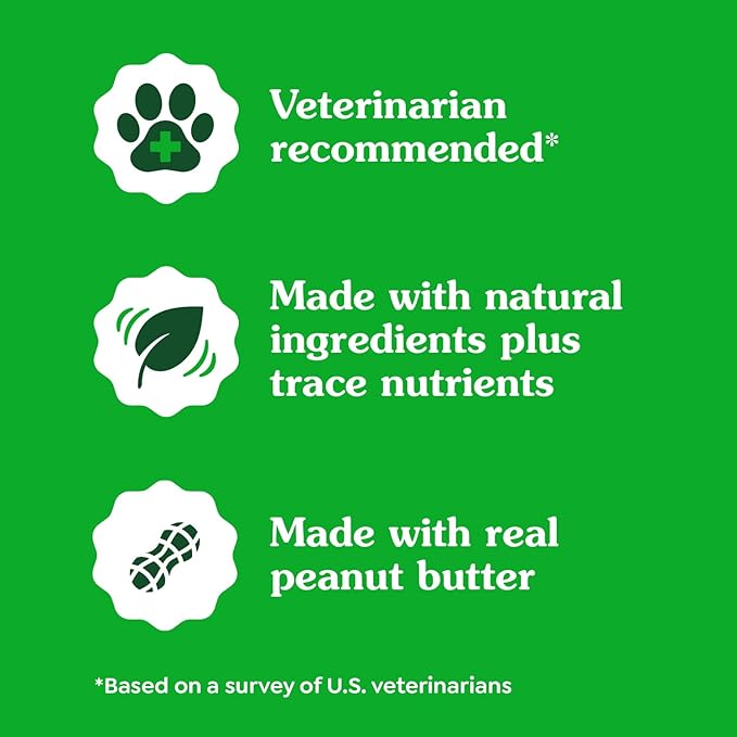 Greenies Pill Pockets for Dogs Large Size, Dog Treat Pouch for Capsule Medication, Peanut Butter Flavor, (6) 7.9 oz. Pouches