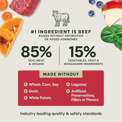 Instinct FreshDried Bites, Natural Freeze-Dried Dog Food, Grain-Free - Grass-Fed Beef, 25 oz. Bag
