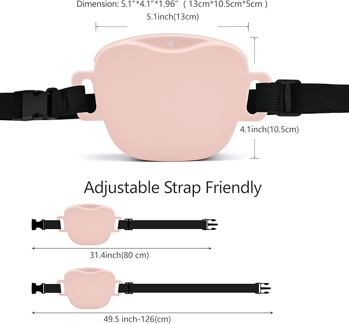 AUDWUD Magnetic Silicone Dog Treat Pouch with Adjustable Waist Belt Dog Training Bag for Small Medium Large Dogs Hands Free, Easy to Clean And Dishwasher Safe