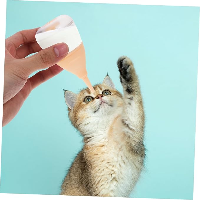 Toddmomy Newborn Puppy Milk Feeder Bottle Set Tiny PET Nursing Bottle for Kittens and Puppies Feeding Tool Soft Nipple for Small Animals and PET Care