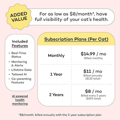 Health Tracker for Cats - Smart Cat Collar with Safety Breakaway Buckle for Indoor Cats, Wellness Alerts, Real-time Monitoring (Kimono (Sakura -Night-),L)