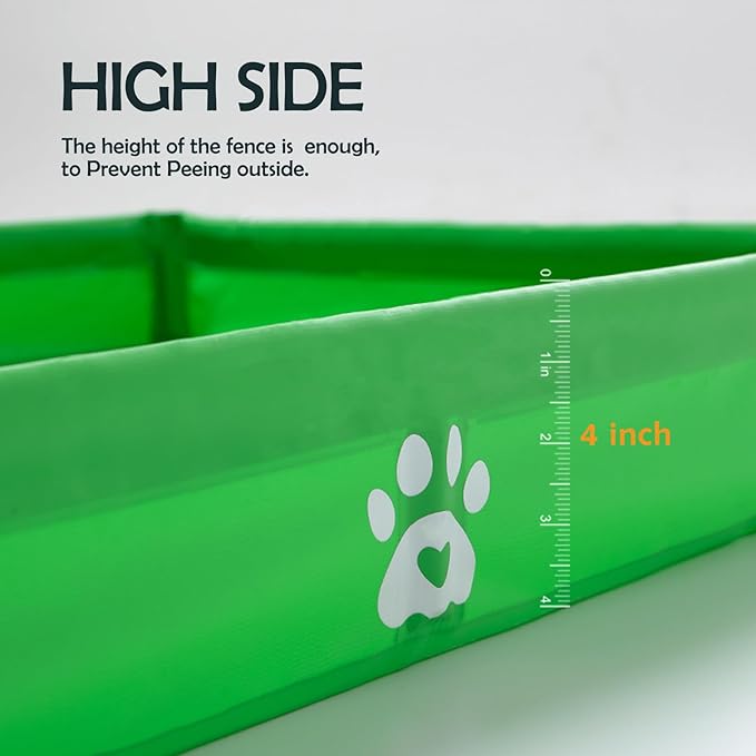 MEEXPAWS Dog Pee Pad Holder Tray Foldable, Puppy Pad Holder Liner Base High Side, Dog Litter Box Indoor for Large Dog 33’’x22’’, Training Pad Holder Leak-Proof, Potty Pad Holder for Dogs Easy Clean